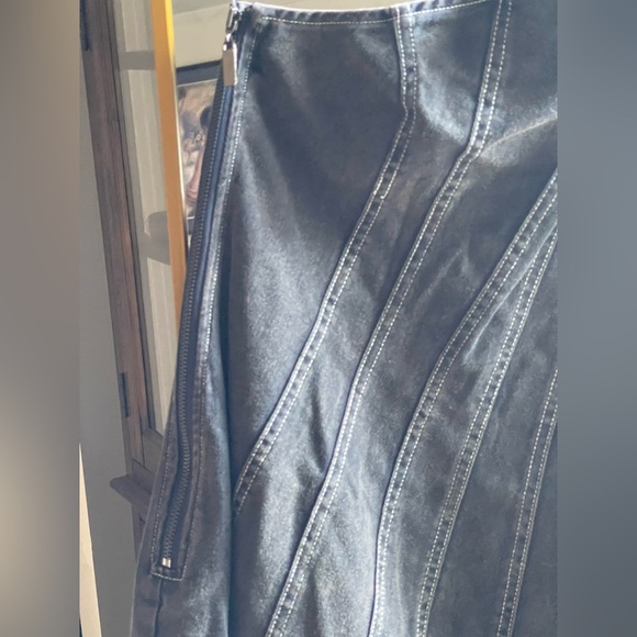 NWT ELLIATT ELEGY One-Shoulder Black Denim Dress - Picture 4 of 14